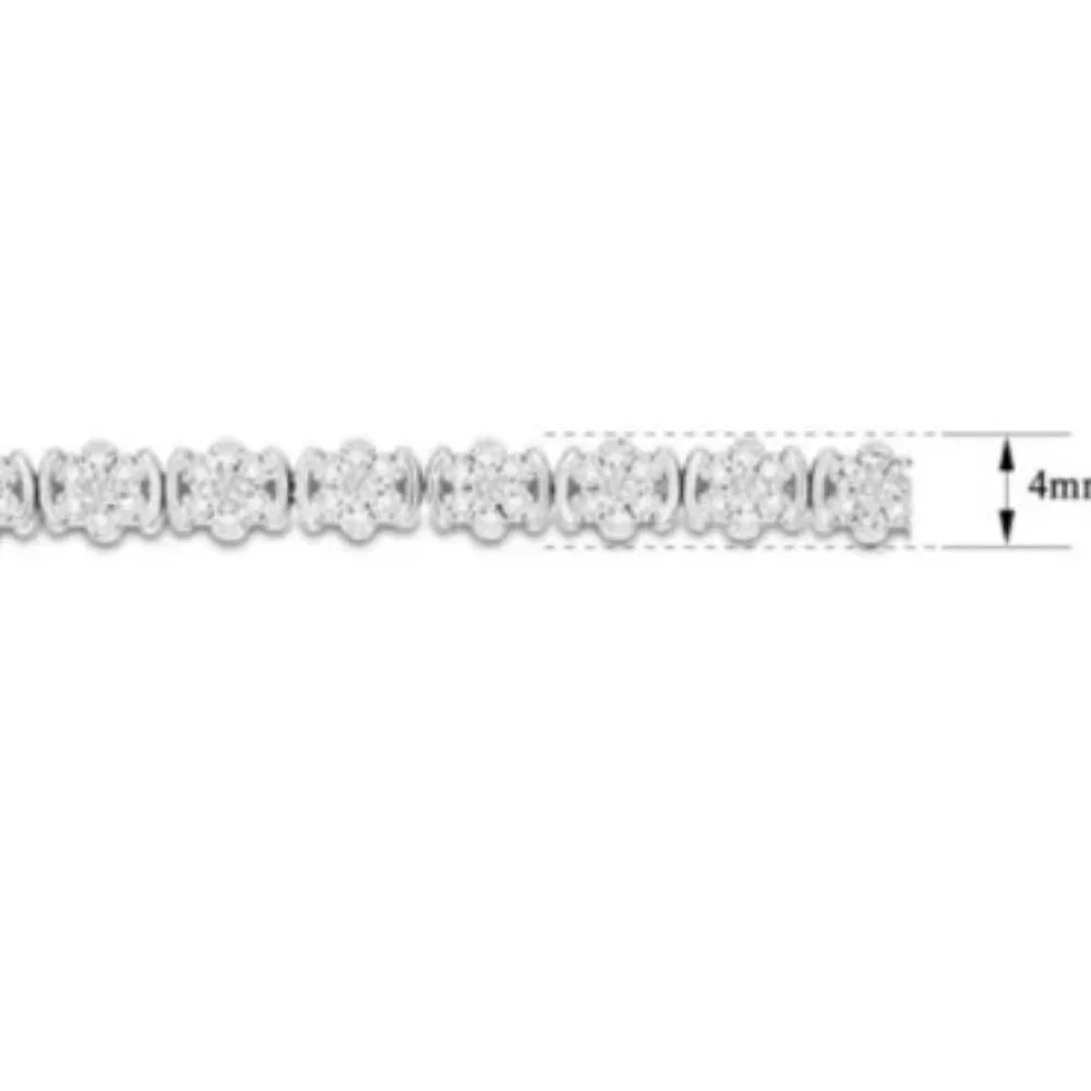 1/2 Carat Diamond Flower Bracelet‎ w/Natural Rose Cut Diamonds (NEW & BEAUTIFUL)